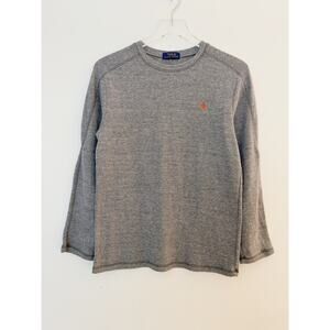 Men’s Polo Ralph Lauren Gray Thermal Shirt Orange Horse Size Medium